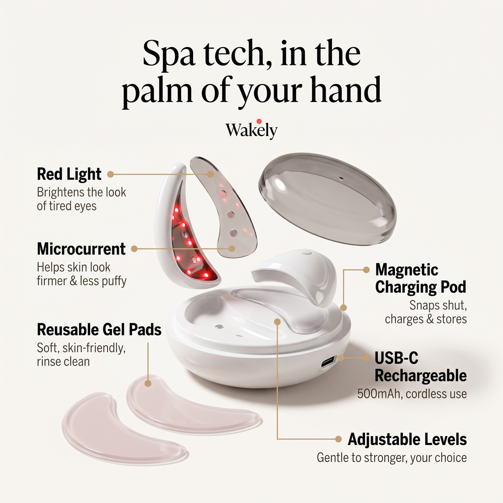 Wakely Eye Reset – Red Light & Microcurrent Under-Eye Patches
