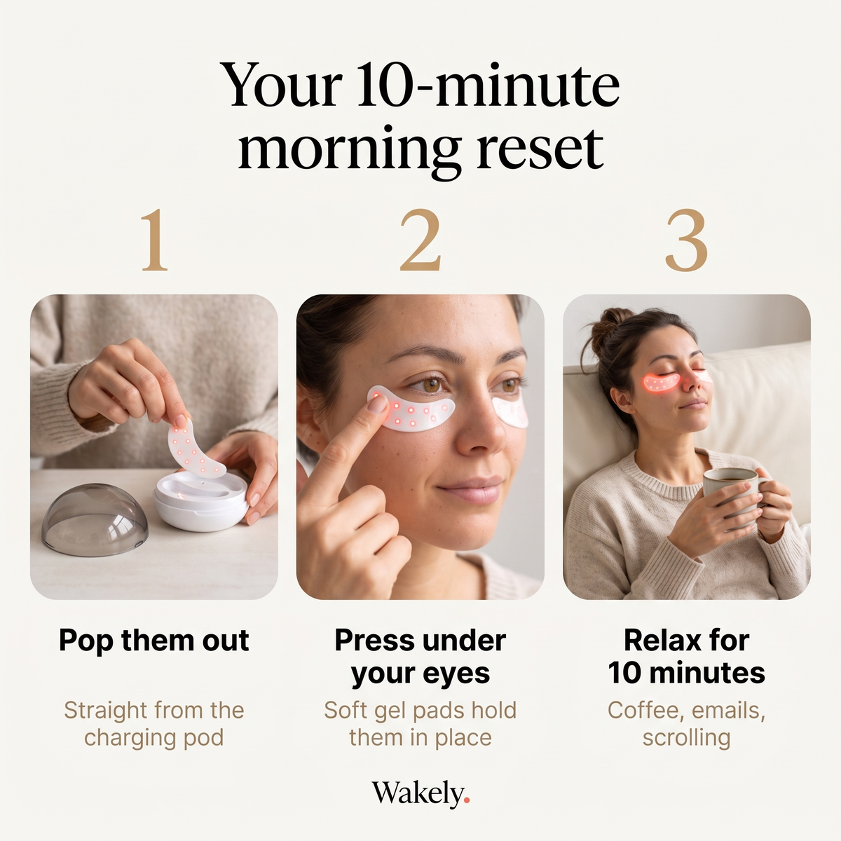 Wakely Eye Reset – Red Light & Microcurrent Under-Eye Patches